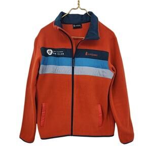 Cotopaxi Men’s Teca Fleece Full‎ Zip Jacket Orange Embroidered MIT Club Medium